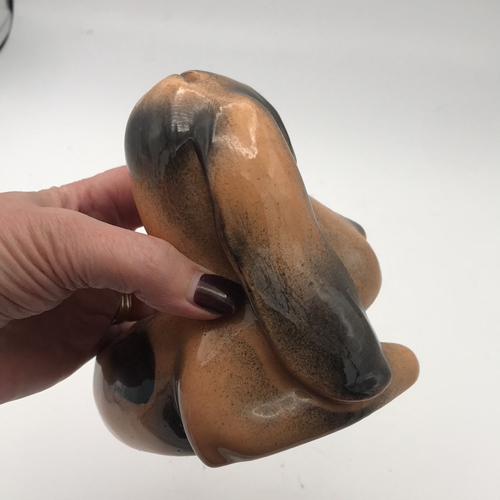 VTG 6-1/2" Droopy Eyes Bassett/Hound Dog Bank Glazed Ceramic - Picture 3 of 8